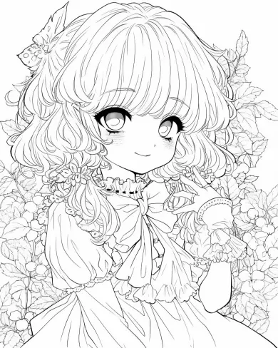 Charming Girl Coloring Page