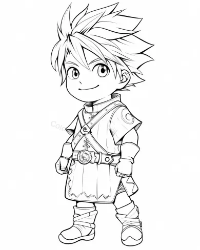 Brave Adventurer Coloring Page