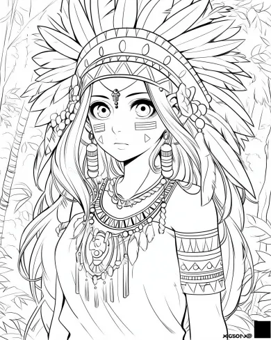 Majestic Feathered Beauty Coloring Page