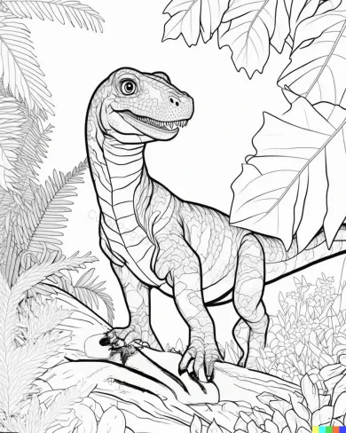 Dinosaur Adventure Coloring Page