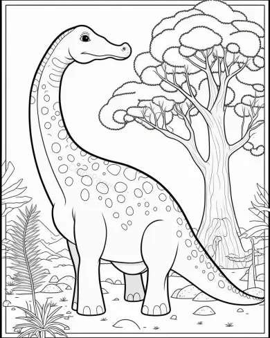 Playful Dinosaur Coloring Page