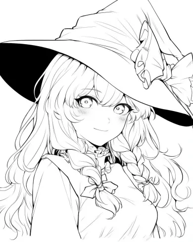 Charming Witch Coloring Page