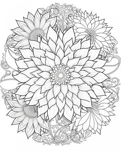 Floral Dream Coloring Page