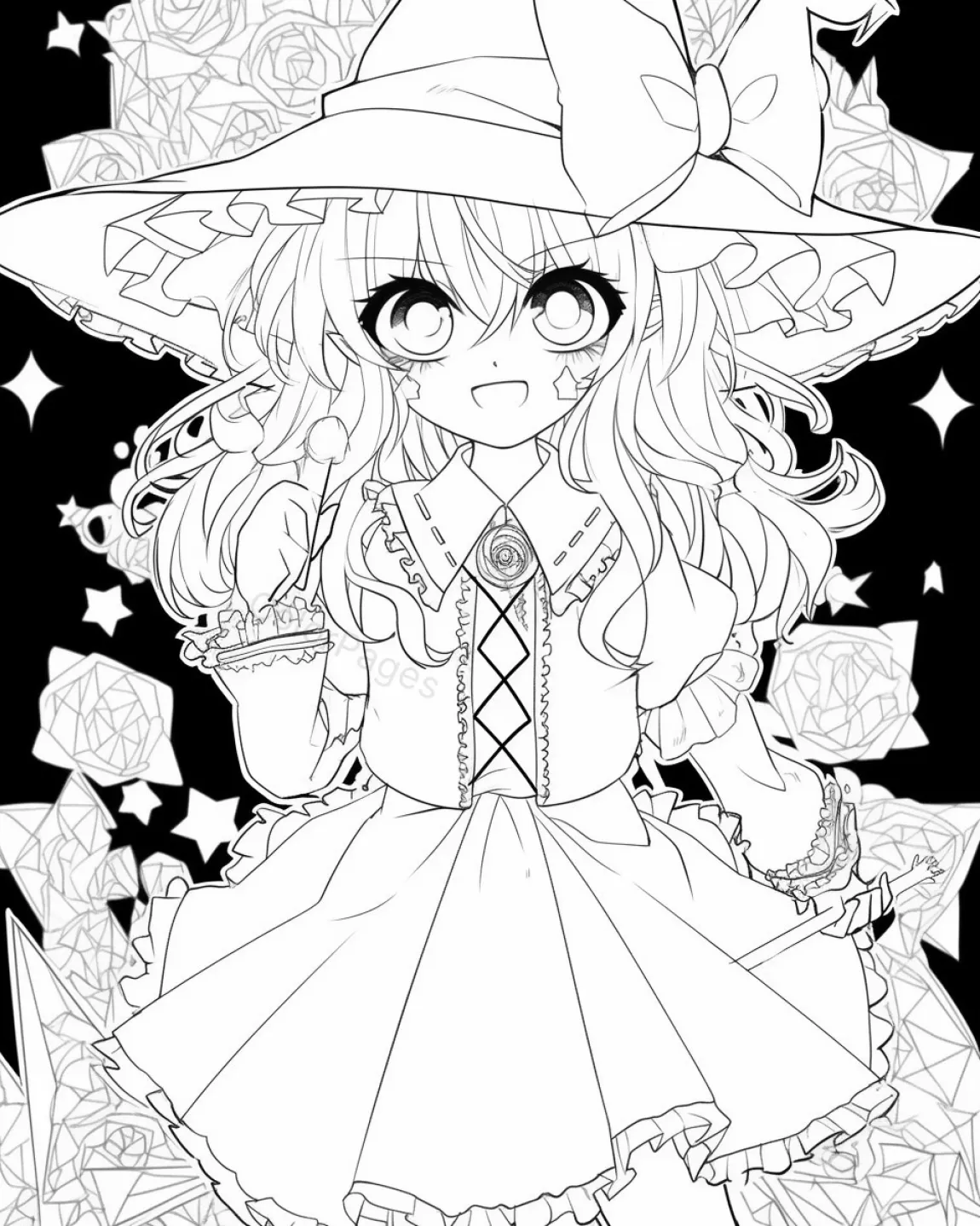 Charming Witch Coloring Page
