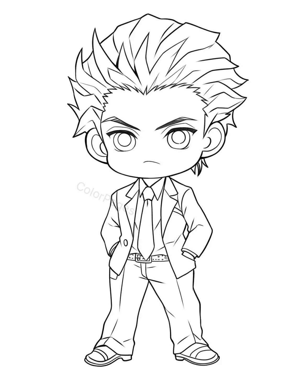 Chibi Characters Coloring Page