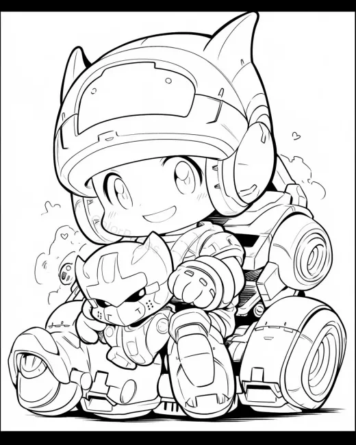 Adorable Space Adventure Coloring Page preview