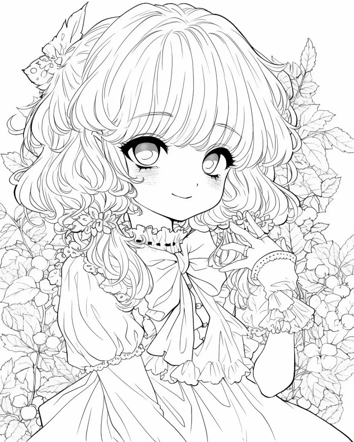 Charming Girl Coloring Page
