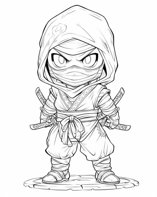 Ninja Coloring Page for Kids preview