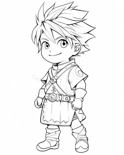 Brave Adventurer Coloring Page preview