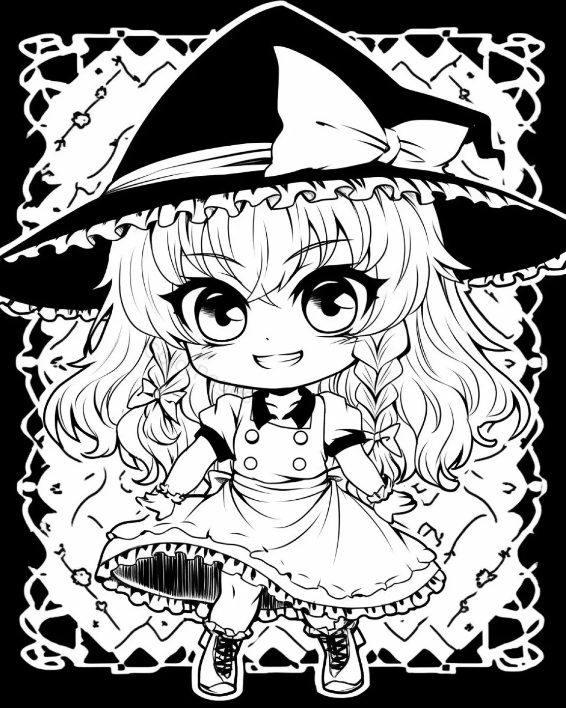 Charming Witch Coloring Page