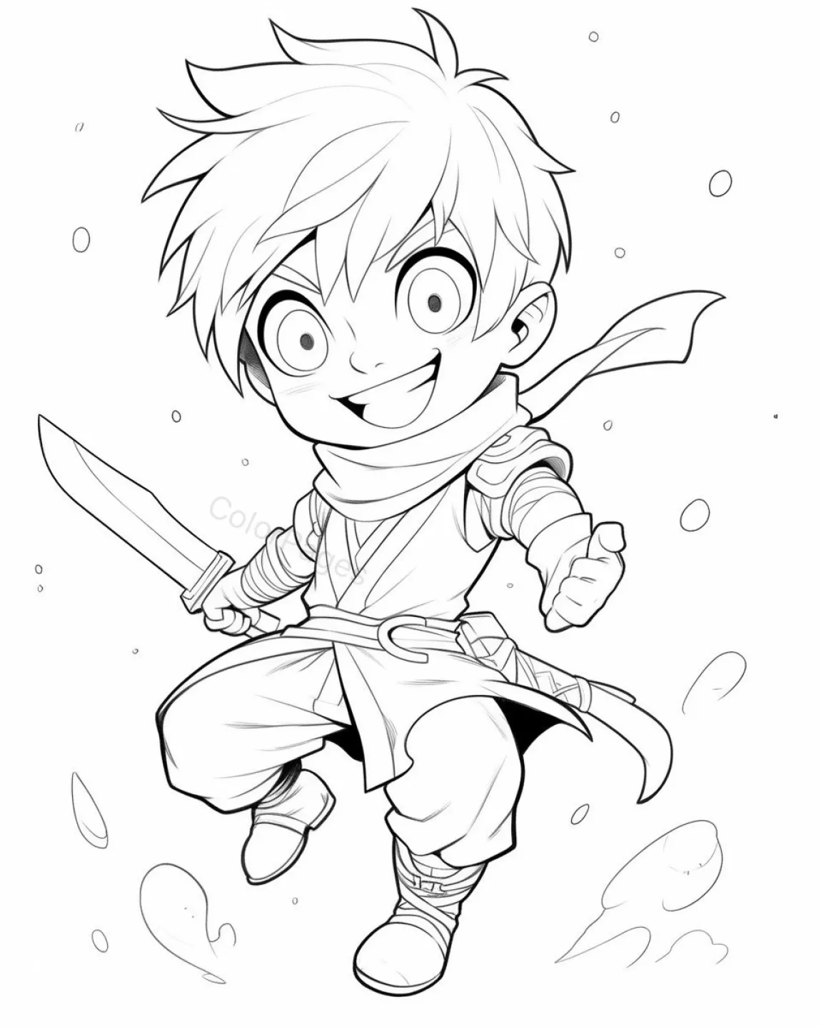 Brave Adventurer Coloring Page