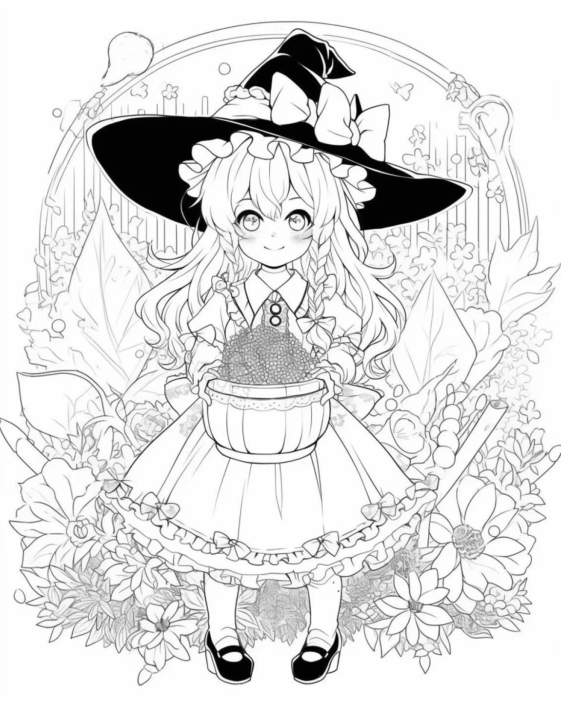 Charming Witch Coloring Page