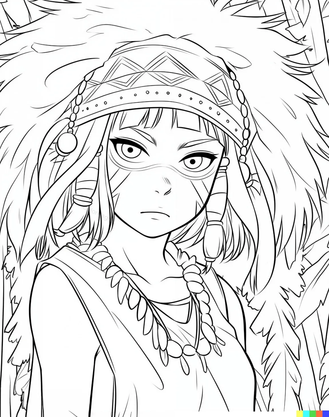 Native Spirit Coloring Page