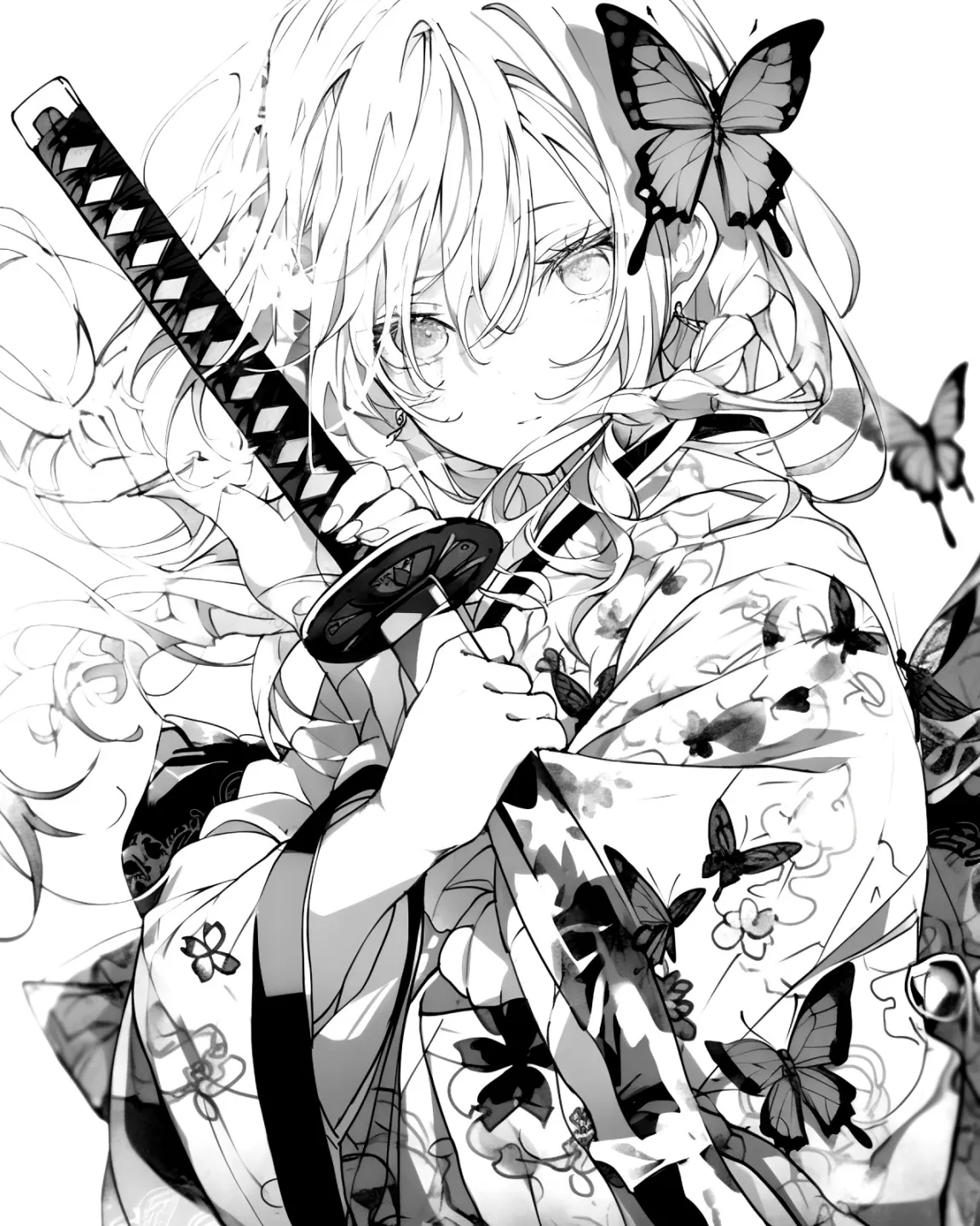 Butterfly Warrior Coloring Page