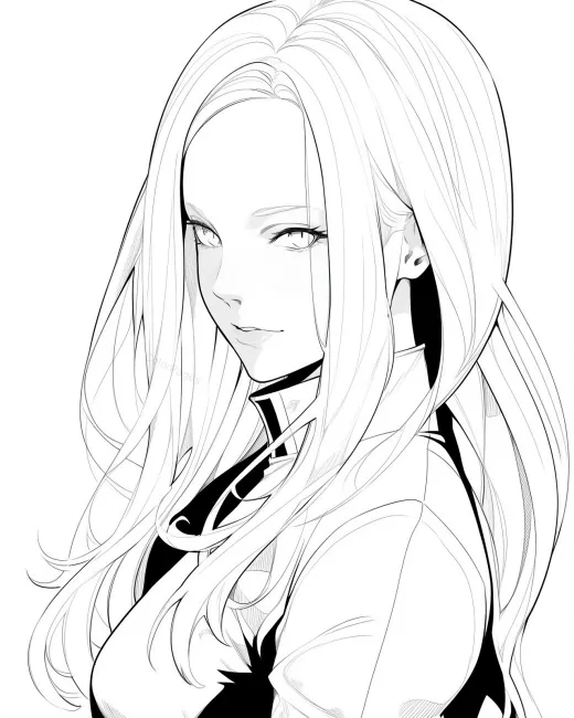 Elegant Character Coloring Page preview