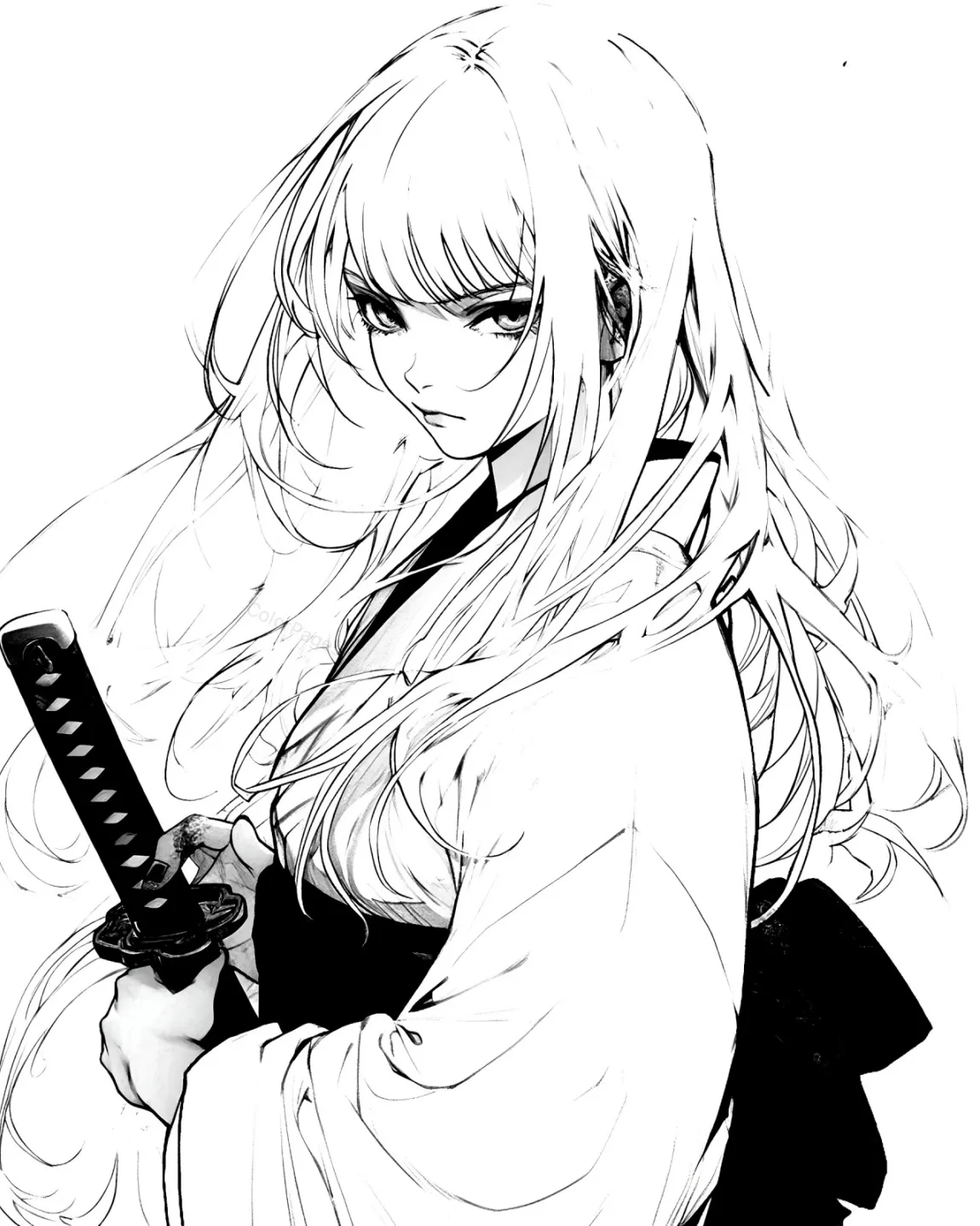 Warrior Woman Coloring Page