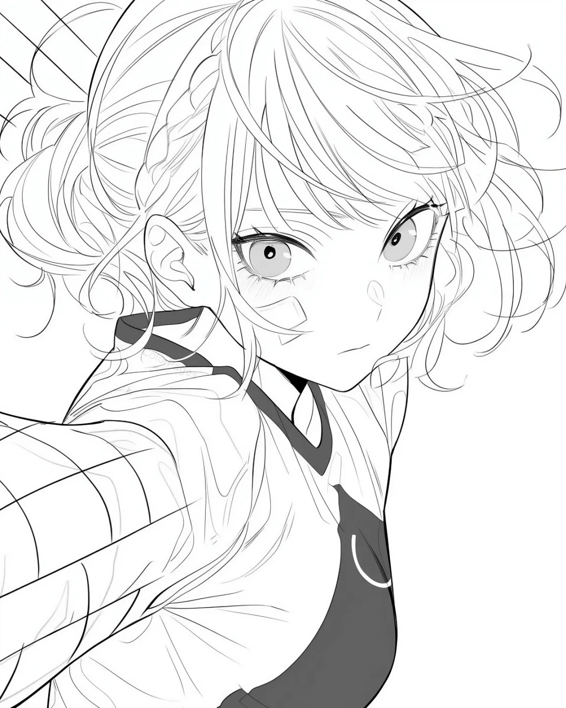 Charming Line Art Coloring Page