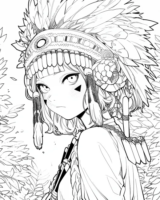 Nature Spirit Coloring Page preview