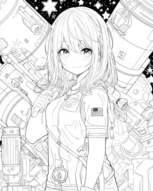 Space Explorer Coloring Page preview