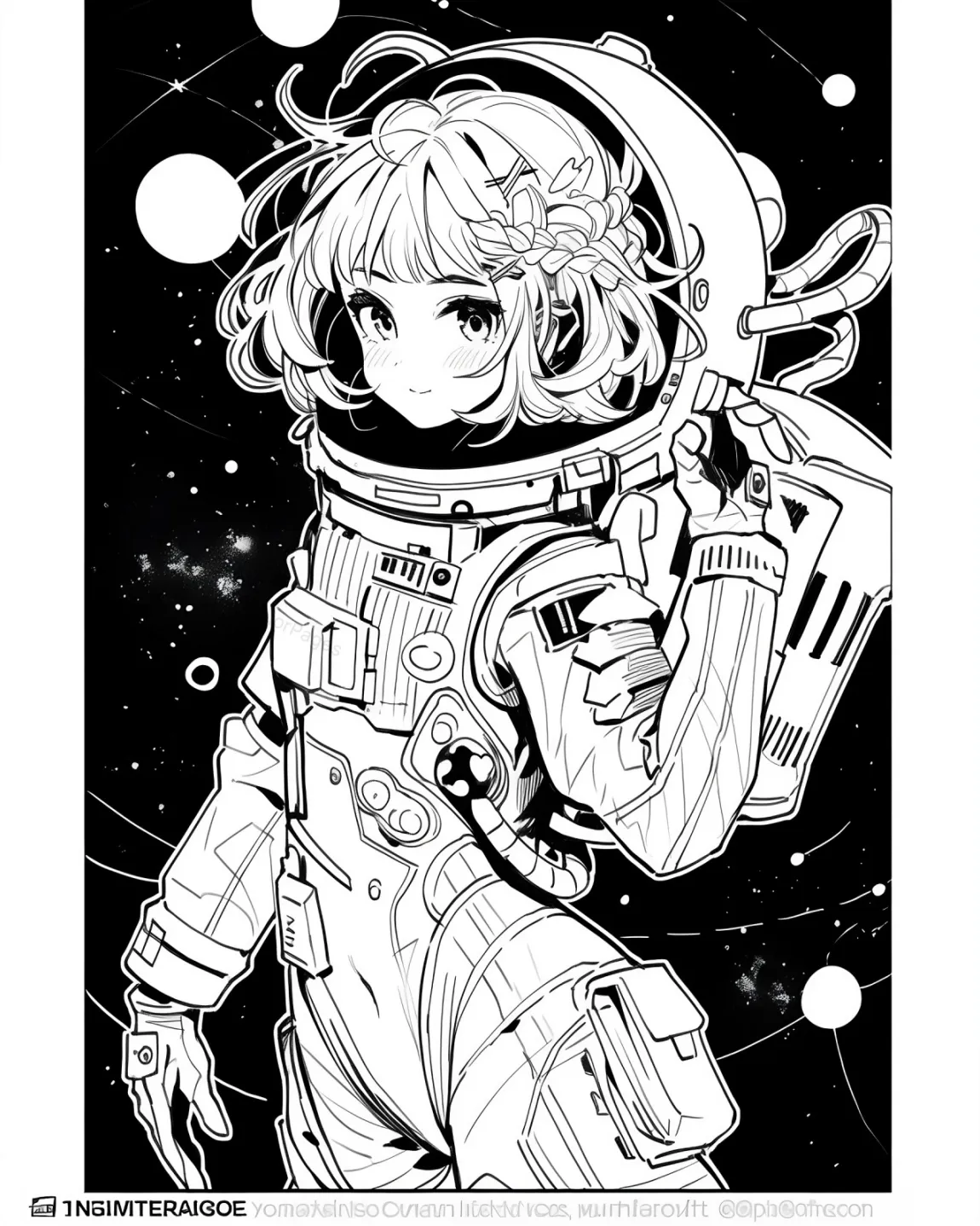 Charming Astronaut Coloring Page