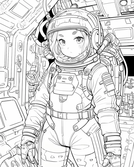 Astronaut Adventure Coloring Page preview