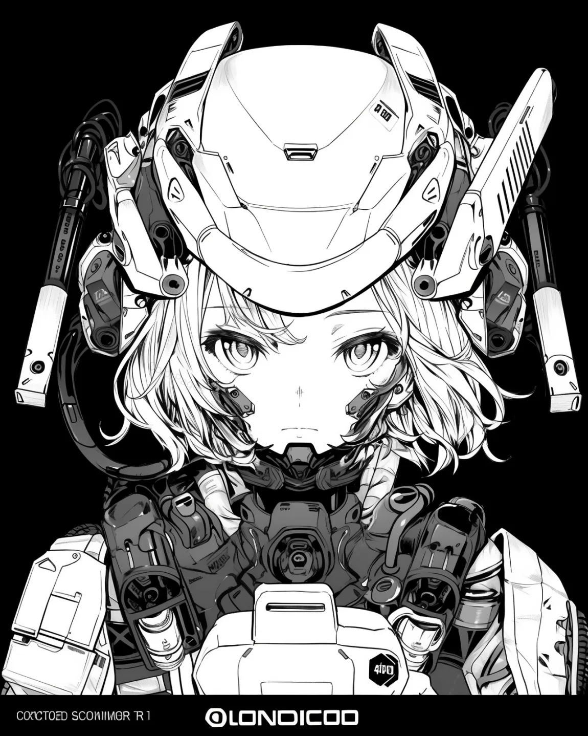 Futuristic Android Coloring Art