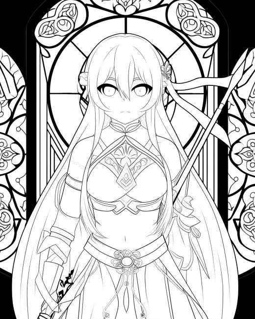 Enchanting Character Coloring Page preview