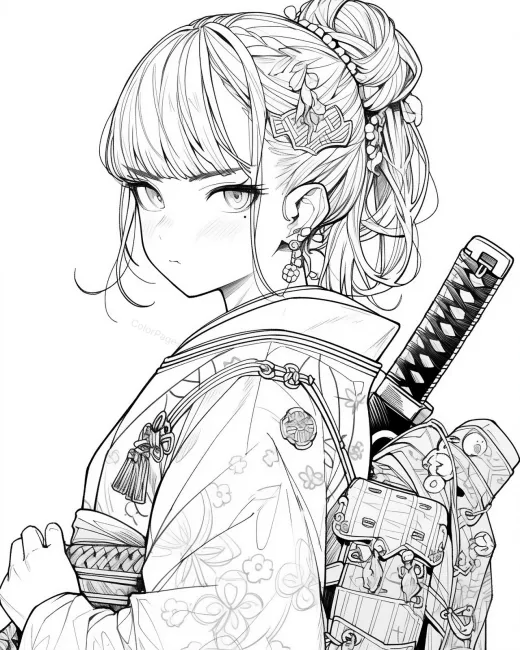 Elegant Warrior in Traditional Attire preview