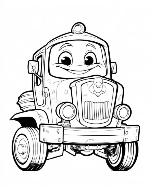 Cheerful Truck Coloring Page preview