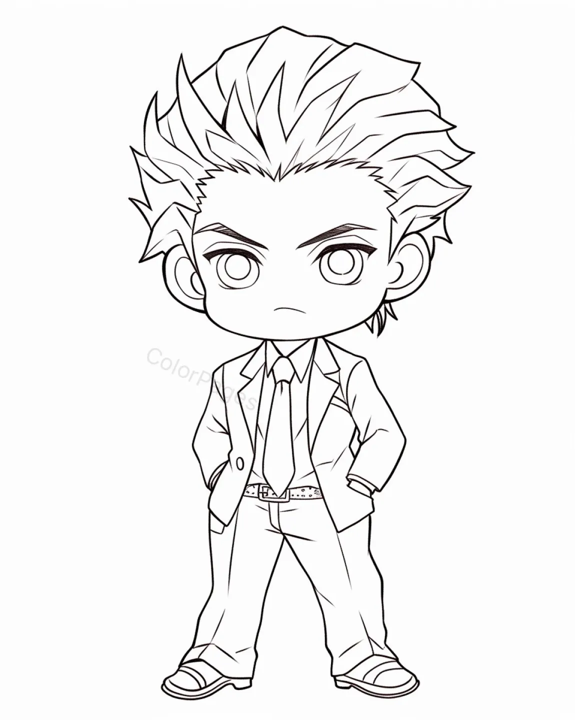 Stylish Character Coloring Page