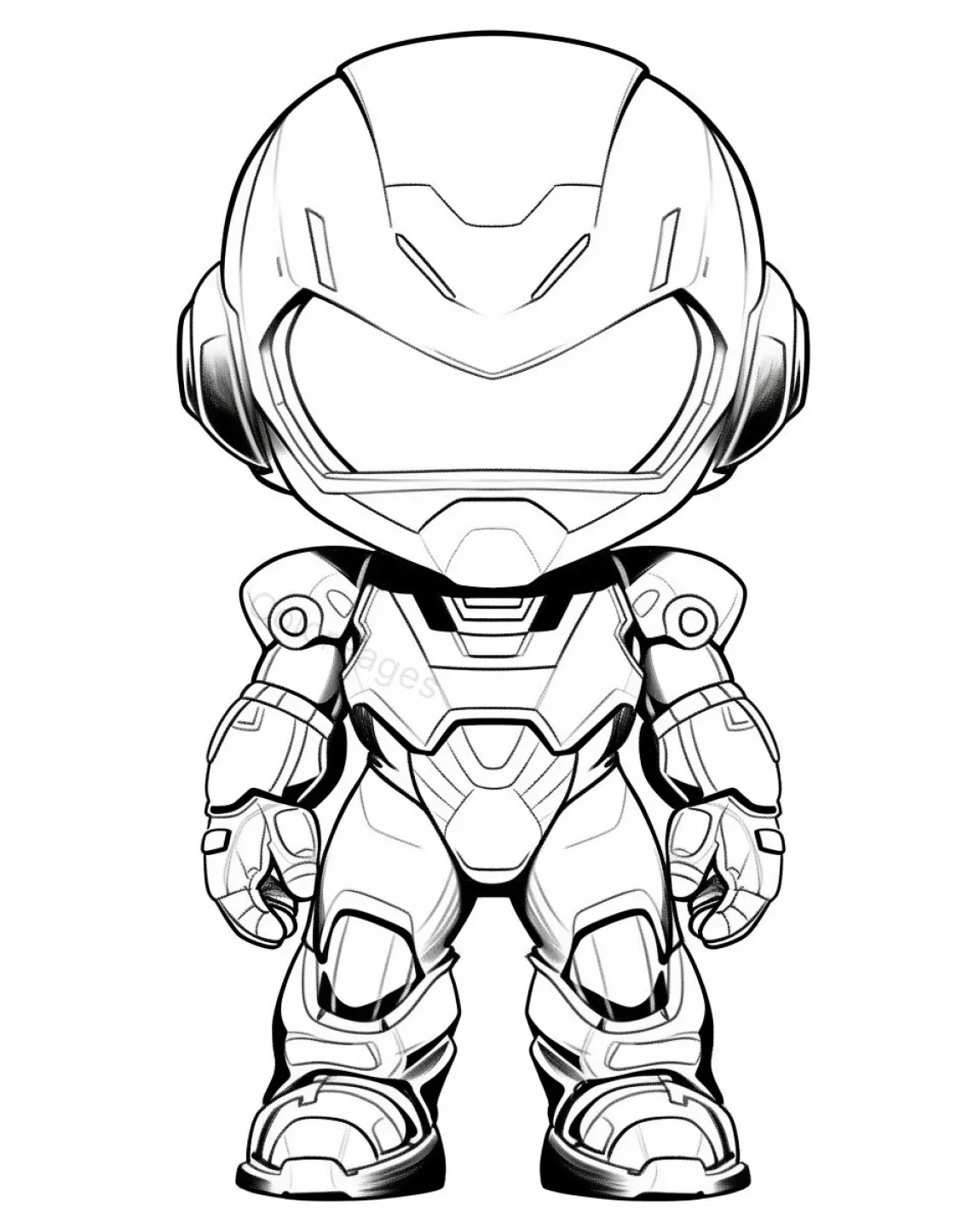 Charming Superhero Coloring Page
