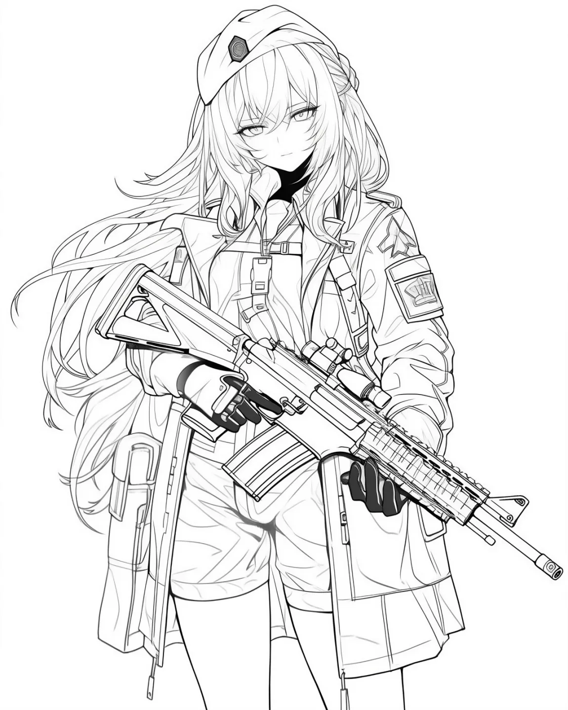 Warrior Style Coloring Page