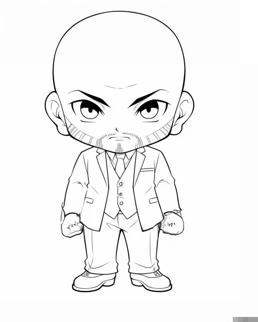 Charming Cartoon Character Coloring Page preview