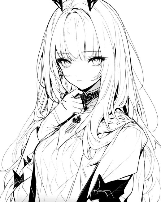 Enchanting Fantasy Character Coloring Page preview