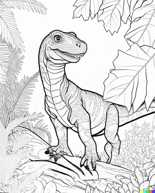 Dinosaur Adventure Coloring Page preview