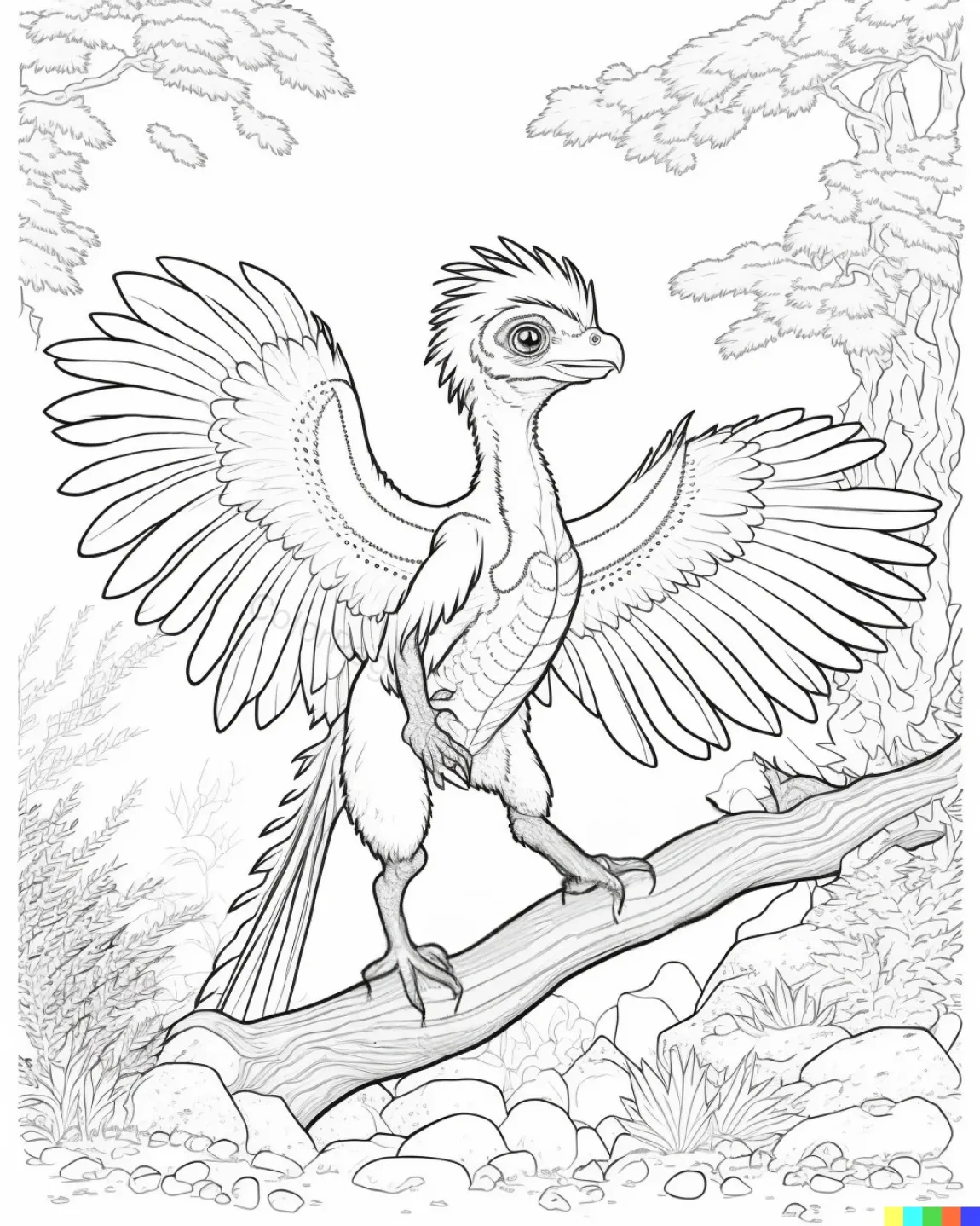 Charming Fantasy Creature Coloring Page