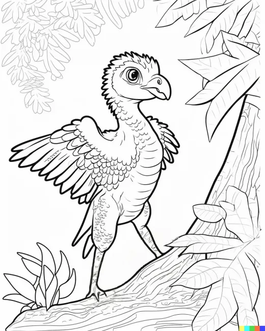Charming Bird Coloring Page preview