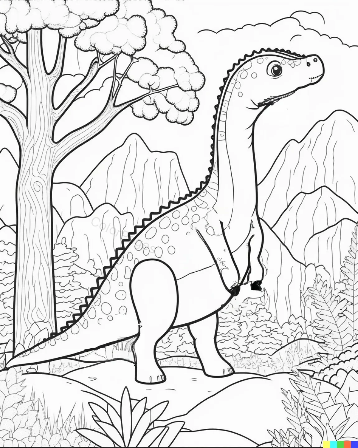 Dinosaur Adventure Coloring Page
