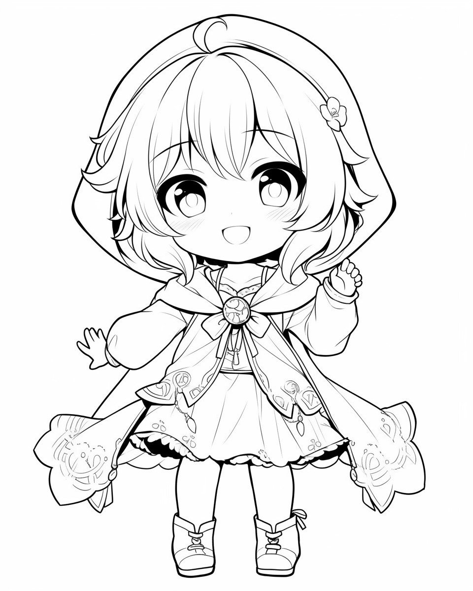 Charming Character Coloring Page | ColorPages